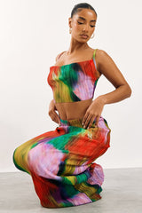 Plisse Strappy Cow Neck Top + Skirt Set | Dress In Beauty