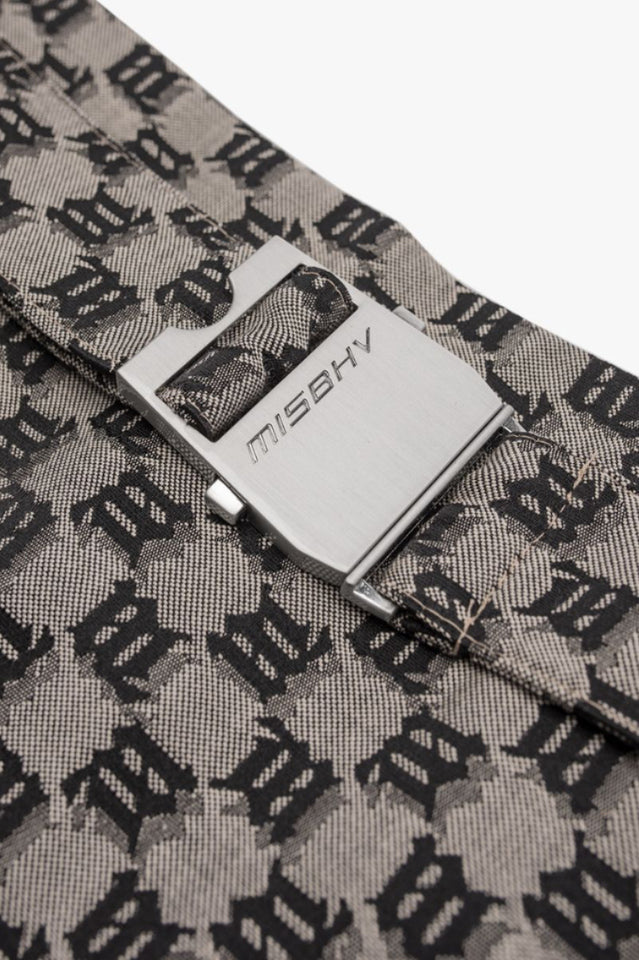 Gray Monogram Mini Skirt | Dress In Beauty