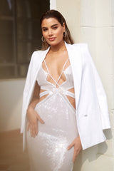 Taytum Halter Asymmetrical White Dress | Dress In Beauty