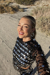 Mirror-Embellished Cutout Dress | Dress In Beauty