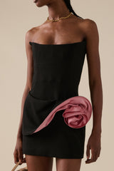 Strapless Appliquéd Cady Bustier Mini Dress | Dress In Beauty