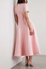 Zoe Bowknot Crystal-Embellished Midi Dress