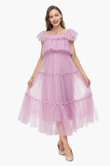 Ruffled Sleeve Corset Dress | Dress In Beauty