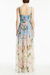 Daryl Strappy Floral Printed Maxi Dress