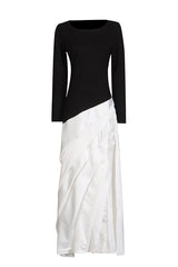 Ismay Paneled Silk & Pleated Satin Maxi Dress | Dress In Beauty