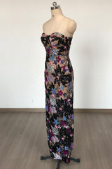 Dahlia Leona Embroidered Strapless Maxi Dress