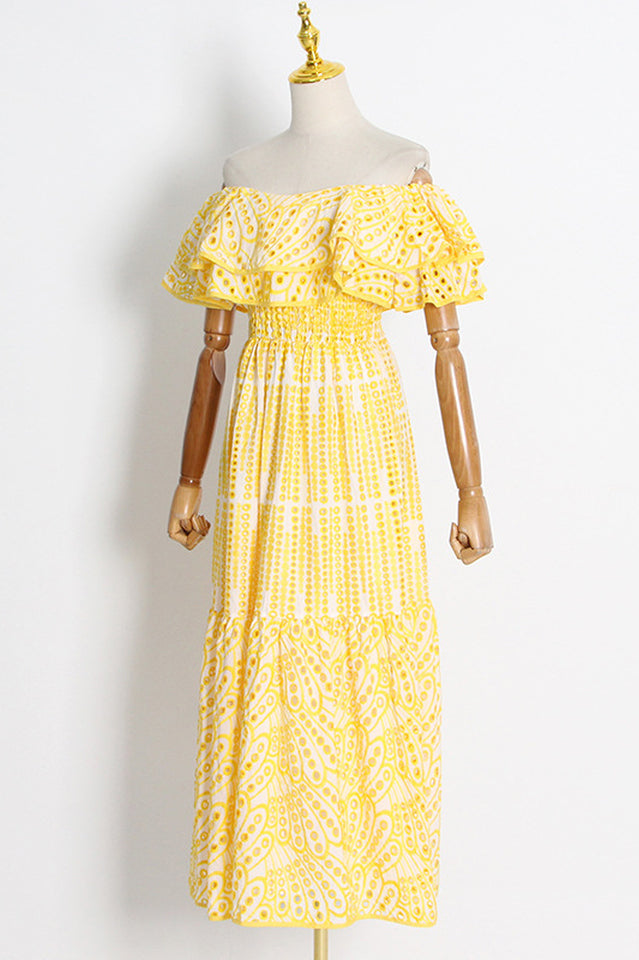 Tulum Off Shoulder Eyelet Dress | Dress In Beauty