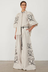 Lola Linen Embroidery Shirt + Pants Set | Dress In Beauty
