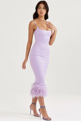 Helena Orchid Satin Midi Dress | Dress In Beauty
