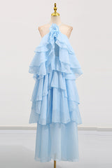 Sibley Halterneck Tiered Ruffle Maxi Dress | Dress In Beauty