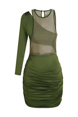 Mesh One Shoulder Layered Midi Dress | Dress In Beauty