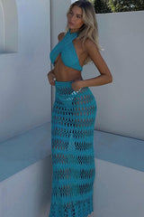 Crochet Knit Bralette + Skirt Set | Dress In Beauty