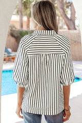 Stripe Floral Embroidered Blouse | Dress In Beauty