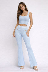 Ribbed Two Piece Jumpsuit