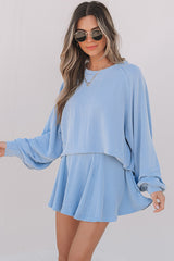 Casual Knit Skirt Set