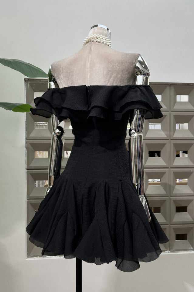 Vita Off Shoulder Ruffle Mini Dress | Dress In Beauty