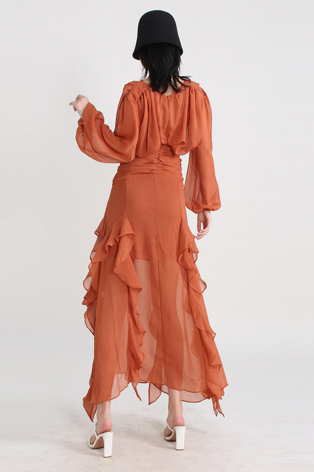 Leonie Ballon Sleeve Maxi Dress | Dress In Beauty