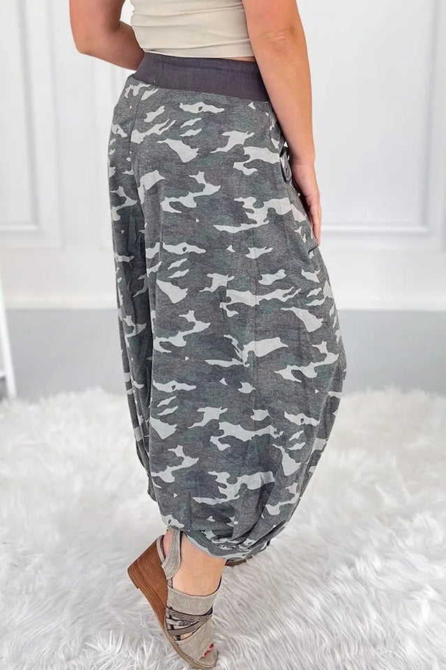 Camo Print Harem Jogger Pants | Dress In Beauty
