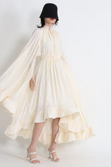 Tie Detailed Ruffled Crepe Dress | Dress In Beauty