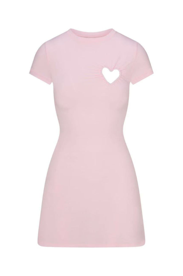 SKIMS Cotton Jersey Heart Mini Dress | Dress In Beauty SKIMS Cotton Jersey Heart Mini Dress | Dress In Beauty