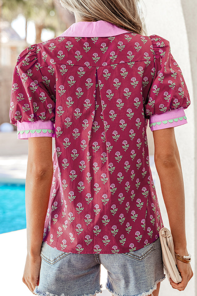 Floral Print Puff Sleeve Blouse | Dress In Beauty