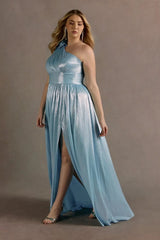 Ivy Aqua Blue Pleated Gown | Dress In Beauty