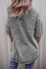 Drop Sleeve Patchwork Plus Tee