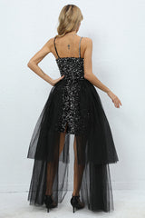 Ariel Black Sequin Diamante Dress | Dress In Beauty