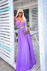 Ruched Cutout Maxi Dress