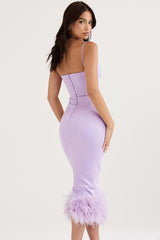 Helena Orchid Satin Midi Dress | Dress In Beauty