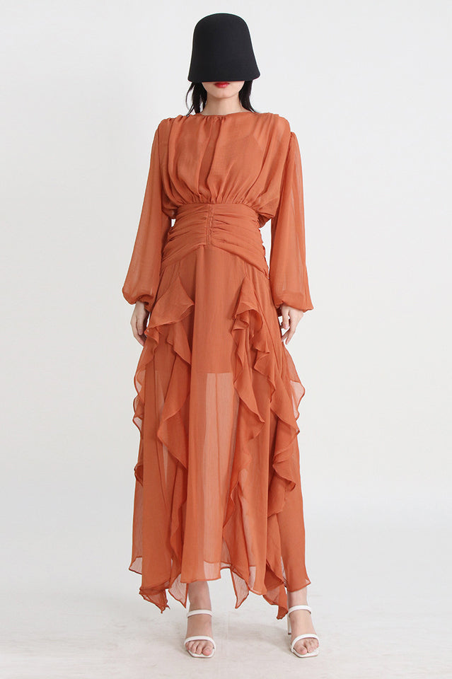Leonie Ballon Sleeve Maxi Dress | Dress In Beauty
