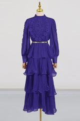 Antheaa Chiffon A-Line Maxi Dress