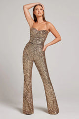Lucinda Gold Jumpsuit | Dress In Beauty
