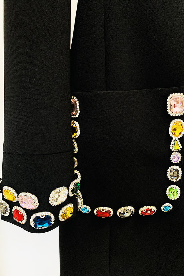 Slade Long Sleeve Rhinestone Embellished Dress | Dress In Beauty