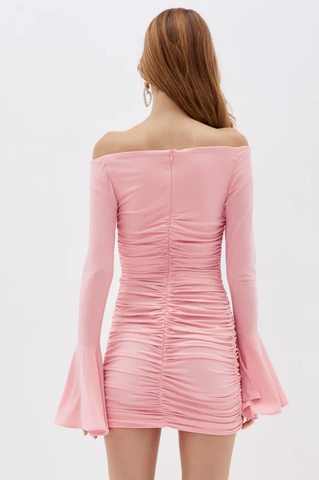 Ruched Roses Mini Dress | Dress In Beauty