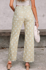 Polka Dot Wide-Leg Cropped Pants | Dress In Beauty