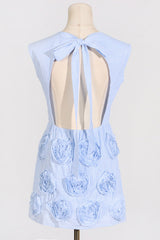 Rose Applique Mini Dress | Dress In Beauty