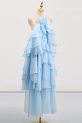 Sibley Halterneck Tiered Ruffle Maxi Dress | Dress In Beauty