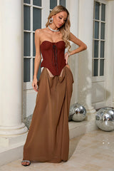 Ardelis Strapless Corset Lace Up Dress