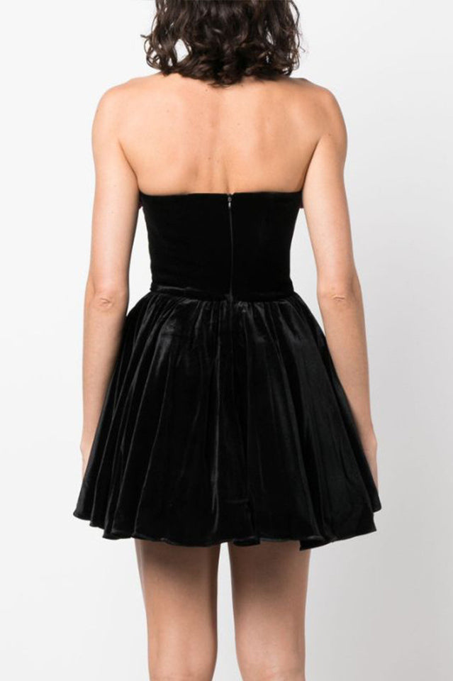 Macrouli Floral Velvet Off Shoulder Mini Dress | Dress In Beauty
