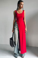 Diagonal Hem Maxi Top