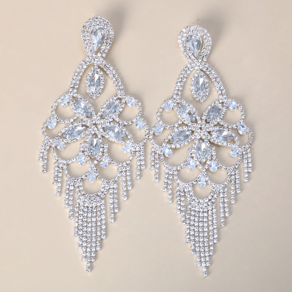 Angelica Diamante Statement Earrings | Dress In Beauty