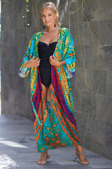 Tie Dye Belt Kimono Blouse (15 Colors) | Dress In Beauty