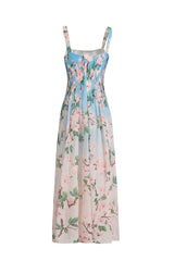 Daryl Strappy Floral Printed Maxi Dress