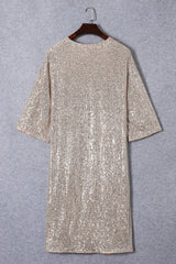 Sequin Open Front Duster Cardigan