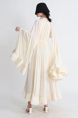 Tie Detailed Ruffled Crepe Dress | Dress In Beauty