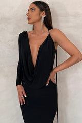 Meliora One Shoulder Backless Maxi Dress | Dress In Beauty