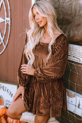 Velvet Square Neck Babydoll Dress | Dress In Beauty