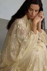 Catharine Floral Lace Sheer Maxi Dress