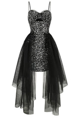 Ariel Black Sequin Diamante Dress | Dress In Beauty